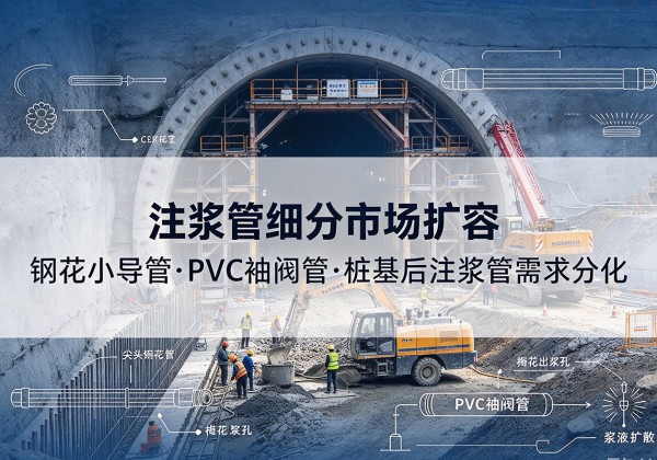 龙湾注浆管细分市场扩容，隧道钢花小导管、PVC 袖阀管、桩基后注浆管需求分化